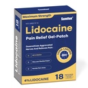 Sumifun 4% Lidocain Pain Relief Patches - OTC maksimal styrke - Fleksibel og langvarig, 18-grev Lidocain Patches for back, Neck, Muscle, Joint Pain - Uduftende Smerte Patch