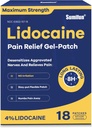 Sumifun 4% Lidocain Pain Relief Patches - OTC maksimal styrke - Fleksibel og langvarig, 18-grev Lidocain Patches for back, Neck, Muscle, Joint Pain - Uduftende Smerte Patch
