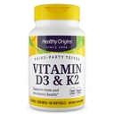 Sunde Origin Vitamin D3 & K2 - Vitamin D3, 50 mcg - Vitamin K2, 200 mcg - Nemt Absorberbare D & Vitamin K Kosttilskud - Non- GMO & Gluten- Gratis Kosttilskud - 60 Softgels