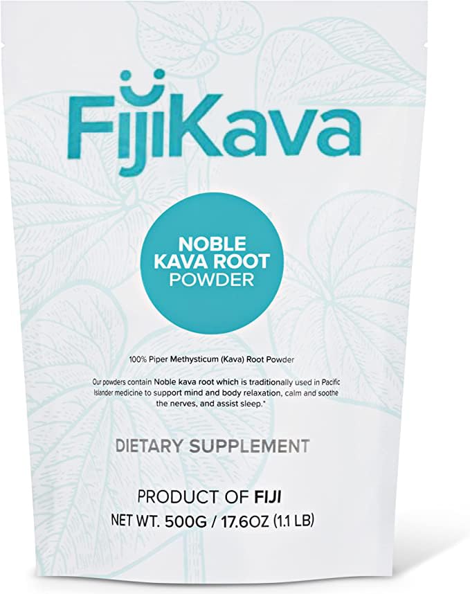 FijiKava Instant Kava Kava Powder 500g - Premium Kava Root Powder med høj Kavalactone indhold - Naturlig afslapning Støtte til Calmness, Stress Relief, og søvn support - Easy- to- Mix