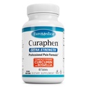 EuroMedica Curaphen Extra Strength - Curcumin & Boswellia Supplement for sund cirkulation Support - Gurkemeje supplement til støtte Joints, Muscle Health & Enphin Production - 60 tabletter