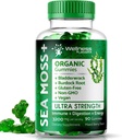 WELLENess LASSRX Sea Moss Gummies, 3200mg Irish Sea Moss blandet berry flavor med maksimal potens Bladderwrack og Burdock Root - understøtter hud, energi og immunitet - 90 Greve