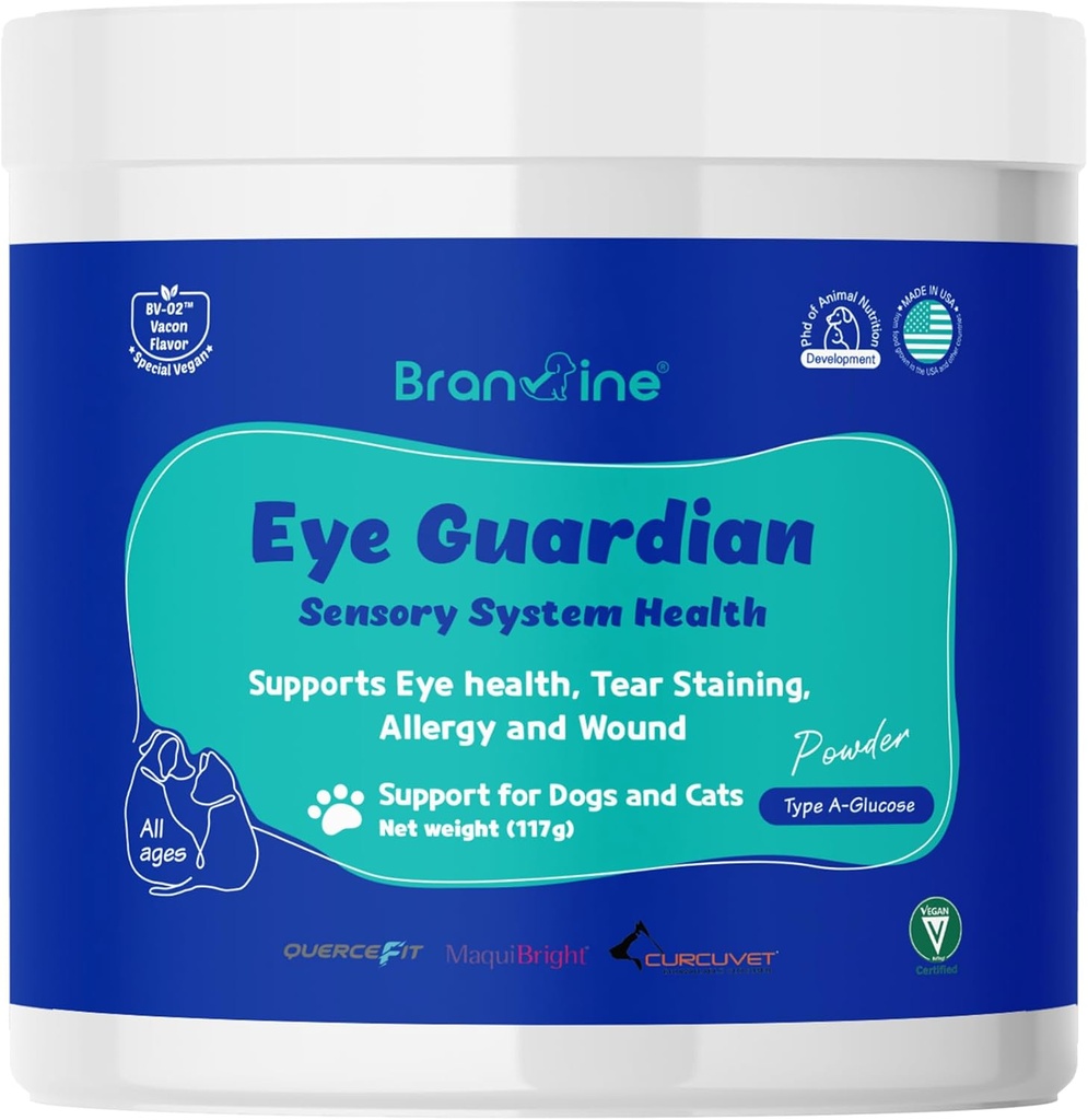 Eye Guardian for Cats and Dogs - Understøtter Eye Health, Tear Staining, Allergi og Sår (117g) med MaquiBright (normal vægt)