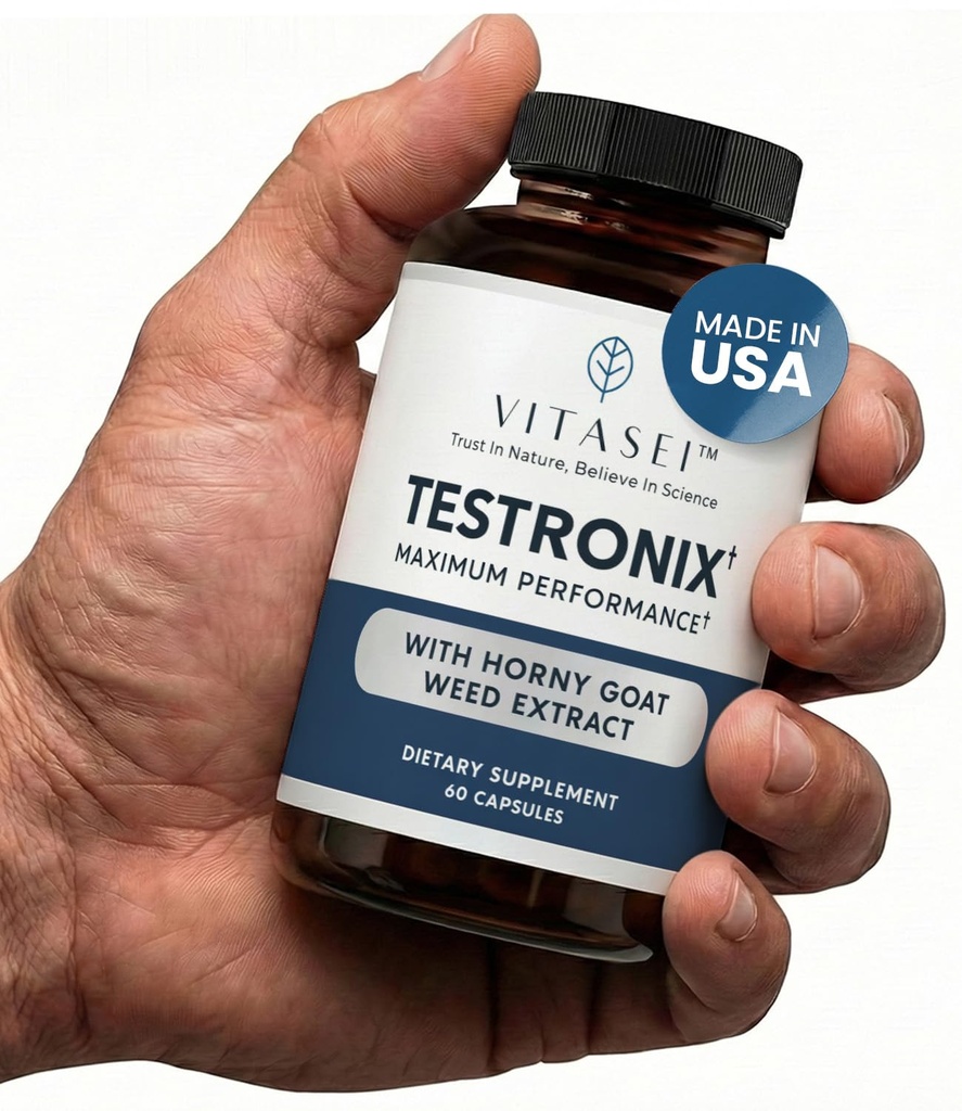 VITASEI Testronix Supplement - Energi og muskeltillæg til sundhed - 60 kapsler
