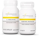 Integrativ Therapeutics Bundle med Cortisol Manager, 30 tabletter & L- Theanine, 60 kapsler - Cortisol Manager for Stress Support med Ashwagandha * - L- Theanine at Support a Relaxed State *