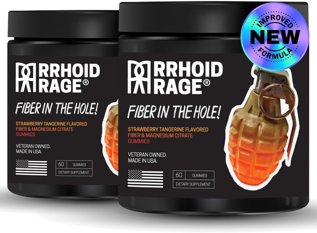 Fiber og Magnesium Gummies, understøtter fordøjelsessygdomme, Relieves Forstoppelse, hjælper med at forebygge hæmorider, har både opløselige og uopløselige fibre, Lavet i USA, 60 ct (2)