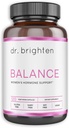 Dr. Brighten Balance - Hormonbalance for kvinder med Chasteberry og DIM - Mål Hormonal Acne, Periode spørgsmål, & PMS - Vegan, ikke-GMO