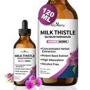 Mælk Thistle Supplement, Silymarin Milk Thistle Extract til leverstøtte, Rense, Detox, Antioxidant Support, Daily Lever Supplement, Vegan & Non- GMO, 4 FL OZ