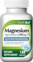 Høj Absorption 100% Chelated Magnesium - 124; Understøtter Bone * - 124; Muscle * - 124; Nerve & Heart Health * - 124; 240mg - 180 Kapsler