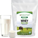 Z Naturlige fødevarer Økologisk Whey Protein Koncentrat - Nutrient- Dense Grass Fed Whey Protein Powder - Cold Forarbejdede Pure Whey Protein med essentielle Aminosyrer til ernæring & Fitness, Unflavored, 5 lbs