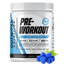 Outwork Nutrition Fortræning for mænd og kvinder - Nootrop Pre Workout uden Creatin, Pre- Workout Pulver med Taurine Rhodiola Citrullin Malat Beta Alanine Koffein (Blå Hindbær)