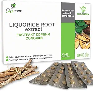 QG gruppe Pure lakrids Root Extract (80 tabletter - 200mg Hver) Kosttilskud til fordøjelse og immunforsvar. Lakridsrodtilskud til mænd og kvinder