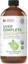Komplette naturlige produkter Lever Complete 12oz - Økologisk flydende lever rense & Detox supplement til høje enzymer, fede lever, leverstøtte