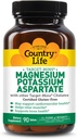Country Life Target- Mins Magnesium Kalium Aspartat, 600 mg / 198mg, 90 tabletter, Certificeret Gluten Free, Certificeret Vegan