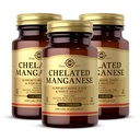 Solgar Chelated Mangan - 100 tabletter, Pack of 2 - Understøtter Bone, Joint & Nerve Sundhed - Non-GMO, Vegan, Gluten Free, Dairy Free, Kosher - 200 Total Servering