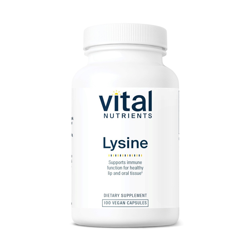 Vital Nutrients Lysin Note 124; Lysin Supplement Understøtter sund Lip og Oral Tissue