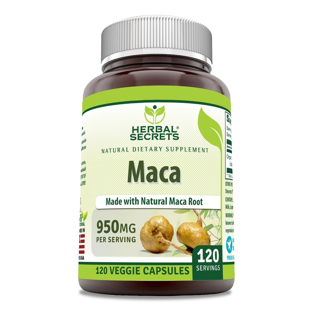 Herbal Secrets Maca Supplement: 124; 950 Mg