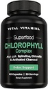 Vital Vitamins Chlorophyll Pills - Body Deodorizing Supplement - Made with Spirulina, Chlorella, Organic Parsley, Mint, & Activated Charcoal - Defeat Odor Naturally - for Women & Men - 60 Capsules