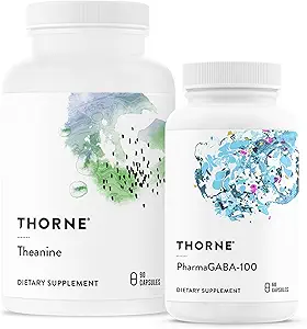 THORNE - Relax & Restore Bundle - L- Theanine og PharmaGABA- 100 Duo til stress Relief & Afslapning - 60 til 90 Servering