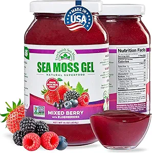 Wildlavet Irish Sea Moss Gel Budding124; Lavet i USA Budding124; Rich in Vitamin & Minerals
