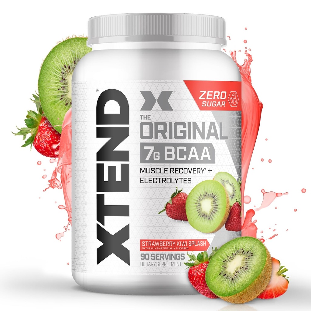 Xtend XTEND Original BCAA Powder 7g BCAA og 2,5 g L- Glutamin, Sugar Free Post Workout Muscle Recovery Drik med Aminosyrer til mænd og kvinder, 90 Servering