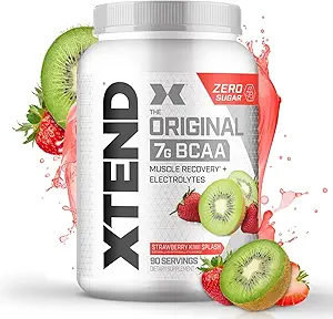 Xtend XTEND Original BCAA Powder 7g BCAA og 2,5 g L- Glutamin, Sugar Free Post Workout Muscle Recovery Drik med Aminosyrer til mænd og kvinder, 90 Servering