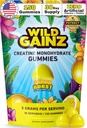 Creatin monohydrat gummier for mænd og kvinder 5000mg - Made in USA, Potency Testet, Vegan, Understøtter muskelvækst, Styrke & Kognitiv funktion, Non- GMO Gluten- Free Lemon Flavored Creatin 150 Tygge