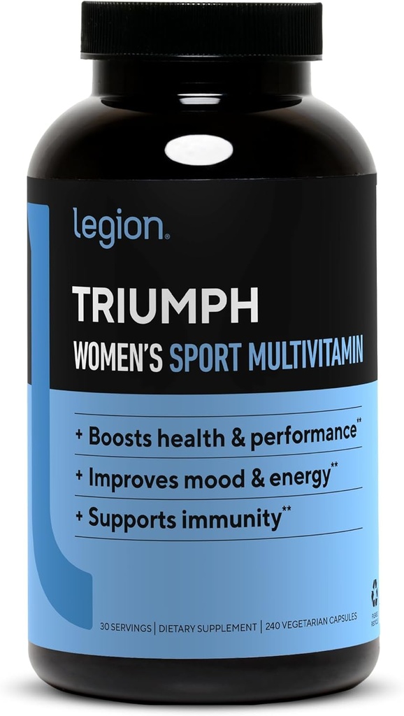 LEGION Triumph Daily Sport Multivitamin Supplement - Vitaminer og mineraler til atleter hjælper med energi til sport & Bodybuilding træning. 30 Tjenester (kvinder)
