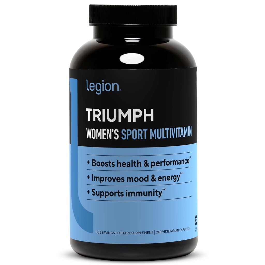 LEGION Triumph Daily Sport Multivitamin Supplement - Vitaminer og mineraler til atleter hjælper med energi til sport & Bodybuilding træning. 30 Tjenester (kvinder)