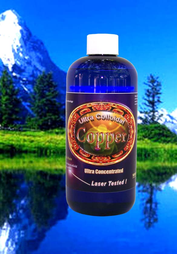 Sølv Mountain Minerals Kolloid Kobber flydende Mineral Supplement 16 Oz. 100 PPM