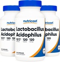 Nutricost Lactobacillus Acidophilus 10 Millioner CFU, 120 Veggie kapsler - Probiotisk (3 flasker)