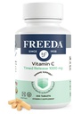 FREEDA C-vitamin - tidsfrigørelse 1000mg - slow- Release for All- Day immun- & antioxidant Support, Advarsel på Mave, Kosher & Vegan, High- Absorption Tablets (250 tabletter)
