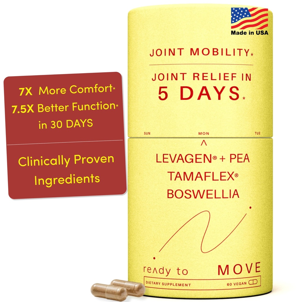 MOVE Fast Fungerende Joint Supplements MSD 124; Tamaflex ® Turmerisk & Tamarind, Levagen ® + PEA Palmitoylethanolamid, Boswellia Serrata, Bioperine ® Black Pepper Extract