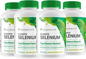 Youngevity Ultimate Selenium + Cofactors - Essential Mineral Supplement for Immune Support, Antioxidant Defense, Thyroid Function, and Cellular Health (I-selenomethionine) - (90 Capsules)