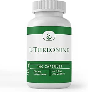 PURE ORIGINAL INGREDIENTS L-Threonine Capsules, (100 Capsules) Always Pure, No Additives Or Fillers, Lab Verified