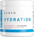 Kaged Electrolyte Hydration Powder Hydracharge Pink Lemonade Sports Drink for Men and Women Pre, Post, Intra Workout Supplement 60 Servings