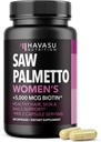 Saw Palmetto for kvinder med Biotin 5000mcg - Kraftfuld DHT Blocker til støtte hår, hud, og nail sundhed - 60 Greve - Vegan, Non- GMO Vitamin til stærkere, Fuller Looks - 1 Måned Supply