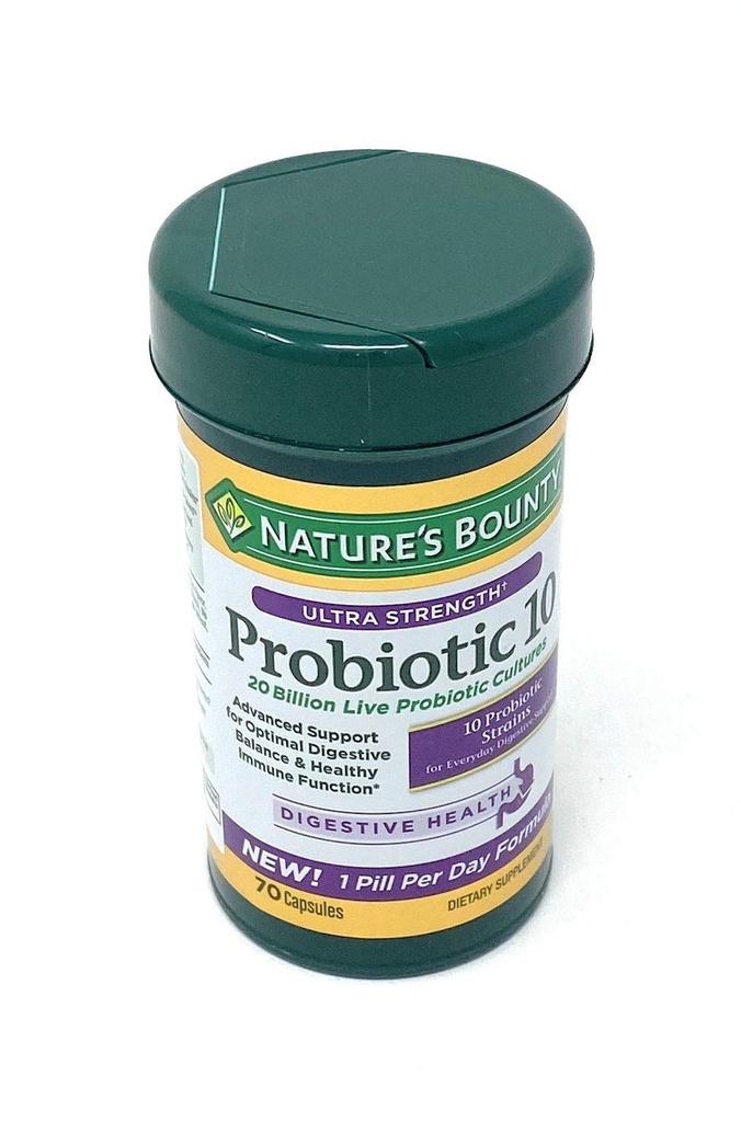 Naturens Bounty Ultra Strength Probiotic 10, 70 kapsler