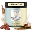 Vinged Wellness Happy Start, Mood Boosting Drink Mix Powder for Women - Happy Mind & Hormonal Health, Mood Support Supplement med Red Maca, Ashwagandha, Mushrooms & Mere - Chokolade, 30 Servere