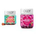 OLLY Teen Girl Multi Gummy, sund hud og immunforsvar, 15 essentielle vitaminer, 70 Grev Gummy Aktiv Immunitet + Elderberry, 45 Gummies, Berry Flavor