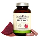 Urteudtræk Organic Beet Root Powder Capsules - 1.500mg per servering - Certificeret USDA Organic - Non- GMO - 60 Count Vegan Capsules