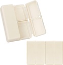 FIL Daily Pill Organizer, 2 Pcs 7 Compartments Portable Pill Case Travel Pill Organizer, [Folding Design] Pill Box for purse Pocket til at holde vitaminer, Cod Lever Olie, Kosttilskud og Medicin-White