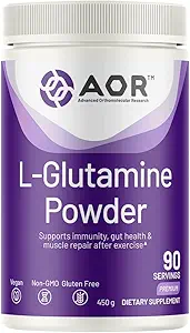 L- Glutamin Powder 450g, Understøtter Immunitet og Gut sundhed, Kosttilskud, 90 Servering