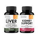 Sandhu lever Detox & Nyre Support Combo Budd124; Understøtter lever, Nyre & Urinary Tract Sundhed