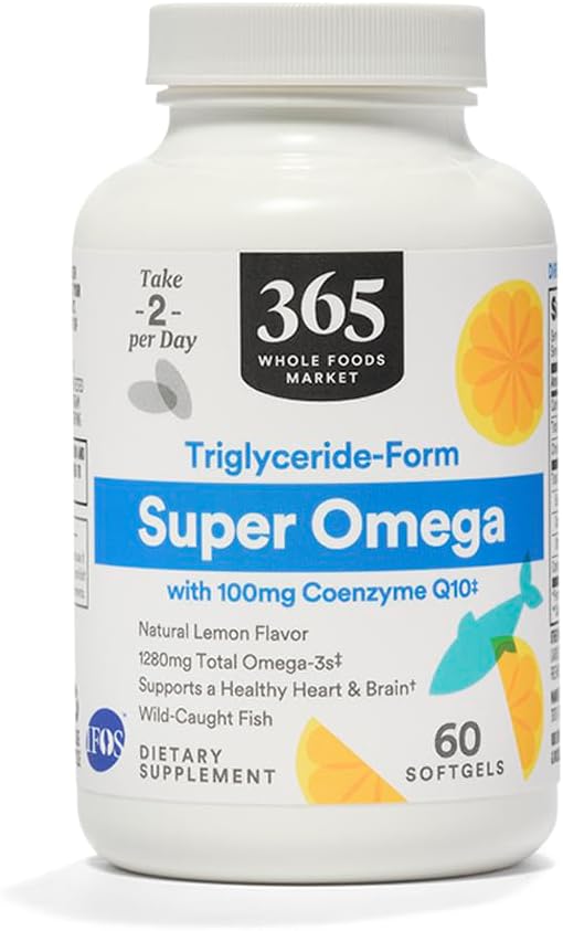 365 af Whole Foods Market, Super Omega + CoQ10, 60 Greve