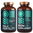 WILD FUEL Mand Fertilitet Supplement og jernpiller med folinsyre Fertilitet og prænatal Bundle