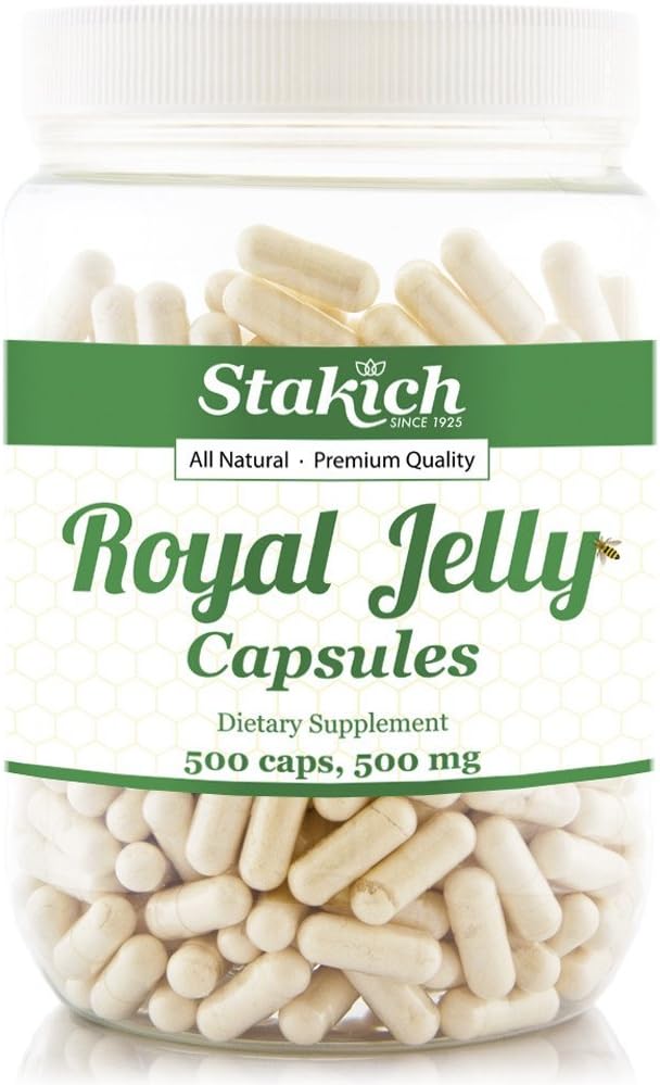 Stakich 500 mg kapsler (Royal Jelly Capsules 500 mg (500 greve))