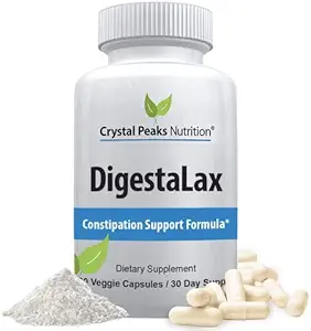 DigestaLax Øge Nutrition & Forstoppelse Support - Hjælper med at forbedre nem fordøjelse & Natural Colon Absorption + Gas, Bloating, og Cramping Relief, Calcium Blend for Gut Health, 60 Veggie Kapsler