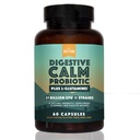Naturlig Rhythm fordøjelsesbesvær Rolig Probiotisk (Plus L- Glutamin) 25 Millioner CFU og 13 Stammer. - Naturlig støtte til bedre fordøjelse - til Bloating & Constipation + Gas Relief & Leaky Gut - 60 Kapsler.