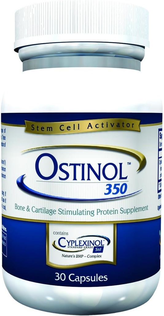 ZyCal Bioceuticals Ostinol (TM) 350 Bone & Joint Supplement med 350 mg Cyplexinol ® Bio- Active Protein Complex - for Moderate Knogletab & Moderate Joint Disfunction - 30 ct kapsler